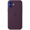 Image de Coque en silicone Apple Plum avec MagSafe pour iPhone 16 Plus
