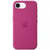 Image de Coque en silicone Apple iPhone 16e avec intérieur en microfibre 6,1  fuchsia recyclé