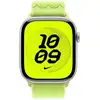 Image de Bracelet Apple Nike Sport Loop Jaune 44-49mm Réfléchissant Réglable