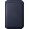 Image de Apple MGH94ZM/A Portefeuille tressé fin avec MagSafe pour iPhone, Marine, Microtwill