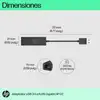 Image de Adaptateur USB 3.0 vers RJ45 Gigabit HP G2 1000 Mbps Noir Wake On LAN PXE