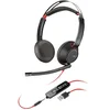 Image de Casque Poly Blackwire C3225 filaire avec micro flexible pour bureau et centre d'appels noir