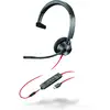 Image de Casque Poly Blackwire 3315 filaire USB-C/USB-A jack 3,5 mm monoaural noir Teams
