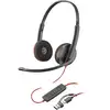 Image de Casque stéréo USB-C Poly Blackwire 3220 + adaptateur USB-C/A