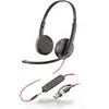 Image de Casque stéréo Poly Blackwire 3225 USB-C/USB-A/jack 3,5 mm Noir