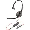 Image de Auriculaire Poly Blackwire 3215 Monaural USB-C + Jack 3,5mm + Adaptateur USB-C/A