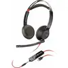 Image de Casque stéréo USB-C Poly Blackwire 5220 + prise 3,5 mm + adaptateur USB-C/A (93S88AA)