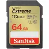 Image de Carte SD Sandisk Extreme 64GB SDXC UHS-I V30 170MB/s 80MB/s Résistante