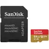 Image de SanDisk Extreme MicroSDXC 64 Go UHS-I A2 V30 Classe 10 avec adaptateur SD