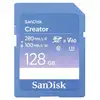 Image de Carte SD SanDisk Creator 128 GB SDXC Classe 10 UHS-II V60 Bleue