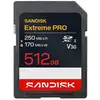 Image de Carte mémoire Sandisk Extreme Pro 512GB SDXC UHS-I 250MB/s V30 Noire