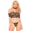 Image de Top en dentelle avec tour de cou et string