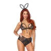 Image de Ensemble Dentelle et Satin Bunny Noir