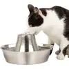 Image de Fontaine eau PetSafe Seaside 1,8L acier inoxydable gris pompe silencieuse