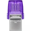 Image de Kingston Technology DataTraveler microDuo 3C lecteur USB flash 128 Go USB Type-A / USB Type-C 3.2 Gen 1 (3.1 Gen 1) Acier inoxydable, Violet