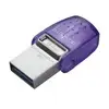 Image de Kingston Technology DataTraveler microDuo 3C lecteur USB flash 64 Go USB Type-A / USB Type-C 3.2 Gen 1 (3.1 Gen 1) Violet, Acier inoxydable
