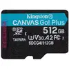Image de Carte microSD Kingston Canvas Go Plus Gen4 512GB 200MB/s UHS-I A2 U3 V30