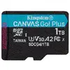 Image de Carte microSD Kingston Canvas Go Plus 1 To UHS-I U3 V30 A2 200 Mo/s
