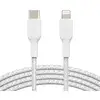 Image de Belkin Boost Charge Câble Tressé de Charge Rapide USB-C vers Lightning 1m Blanc