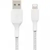 Image de Câble Lightning vers USB-A tressé Belkin Boost Charge 3 m Blanc