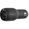 Image de Chargeur Voiture Belkin BoostCharge Double USB-A 24 W Noir Compact