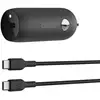 Image de Chargeur de voiture Belkin CCA004bt1MBK-B6 USB-C 30 W câble 1 m Noir