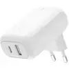 Image de Chargeur mural double Belkin BoostCharge (1x USB-C PD 3.0 30 W + 1x USB-A 12 W) blanc
