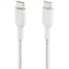 Image de Câble USB-C Belkin CAB004BT2MWH 2 m Nylon tressé 60 W Blanc