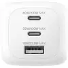 Image de Chargeur Belkin WCH016hqWH 100 W 2x USB-C 1x USB-A GaN blanc