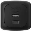 Image de Chargeur Belkin WCH019kqBK GaN 50 W USB-C double charge rapide noir