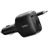 Image de Chargeur voiture Belkin BoostCharge CCC001HQBK 75W USB-C rétractable USB-A