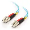 Image de Cable fibre optique multimode duplex LC-LC 2 m C2G OM3 LSZH bleu clair