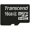 Image de Carte mémoire Transcend TS16GUSDC4 16GB MicroSDHC Classe 4 Noire