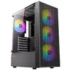 Image de Boîtier Antec AX27 RGB Midi Tower Noir ATX Fenêtre Latérale Gaming