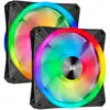 Image de Corsair iCUE QL140 RGB PWM double ventilateur avec noyau d'éclairage noir 140 mm