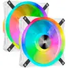 Image de Corsair iCUE QL140 RGB PWM Double Ventilateur avec Noeud d'éclairage Blanc 140 mm