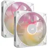 Image de Corsair iCUE LINK RX140 MAX RGB Dual Pack Ventilateur PWM supplémentaire 140 mm Blanc