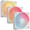Image de Pack de trois ventilateurs Corsair iCUE LINK LX120-R RGB PWM 120 mm Blanc
