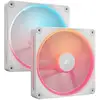 Image de Pack de ventilateurs supplémentaires Corsair iCUE LINK LX140-R RGB Dual 140 mm PWM, blanc