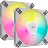 Image de Corsair AF120 RGB Slim Kit de 2 Ventilateurs avec Roulement Fluide Dynamique PWM 120 mm Blanc