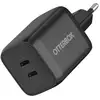 Image de Chargeur OtterBox Standard 65W USB-C Double Port GaN Euro Noir