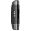 Image de Lecteur de carte Lexar LRW310 double slot SD/microSD USB-A/C 205 Mo/s noir