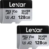 Image de LEXAR Carte microSDXC Silver Plus UHS-1 128Go R205/W150 V30 - Pack de 2