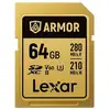 Image de Carte SD Lexar Armor Gold Series 64Go UHS-II V60 IP68 Acier R280/W210
