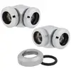 Image de Corsair Hydro X Series XF Hardline 90° 12mm OD Pack de 2 Chrome