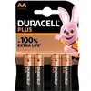 Image de Pack de 4 piles alcalines AA Duracell Plus, 1,5V LR06