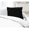Image de LOVELY HOME Lot de 2 Taies d'Oreillers 100% coton 63x63 cm - Noir