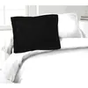 Image de LOVELY HOME Lot de 2 Taies d'Oreillers 100% coton 50x70 cm - Noir