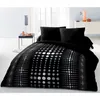 Image de Parure de couette Microfibre STEEVY 220x240cm et 2 taies d'oreillers 63x63cm Noir