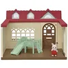 Image de Maison miniature - SYLVANIAN FAMILIES - La Maison Framboise - Pour bébé - Marron - Rouge, marron et beige